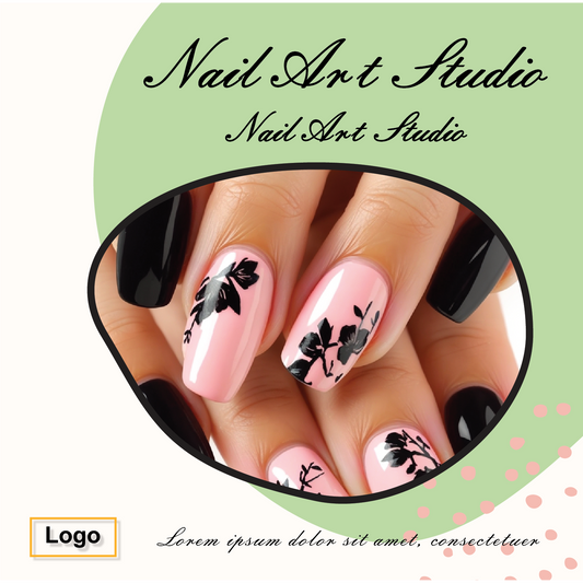 Nail art Social Media Posts 2 (Total 6 Posts) - (PNG, Photoshop & illustrator Files)