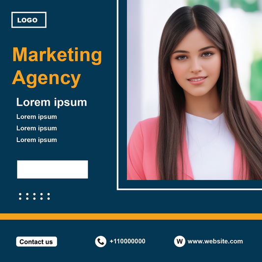 Marketing Agency Templates - 4 Posts (Social Media - PNG, Photoshop, illustrator Files)